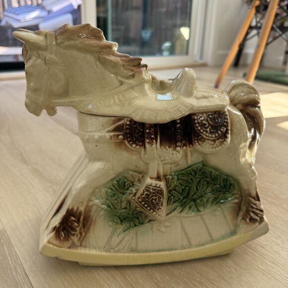 VTG 1950s Authentic McCoy Rocking Hobby Horse Cookie Jar MCM Mid-Century Collect - Picture 2 of 16